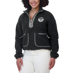 Los Angeles Kings WEAR by Erin Andrews Women's Polar Fleece Half-Zip Jacket - Black | US 201429678