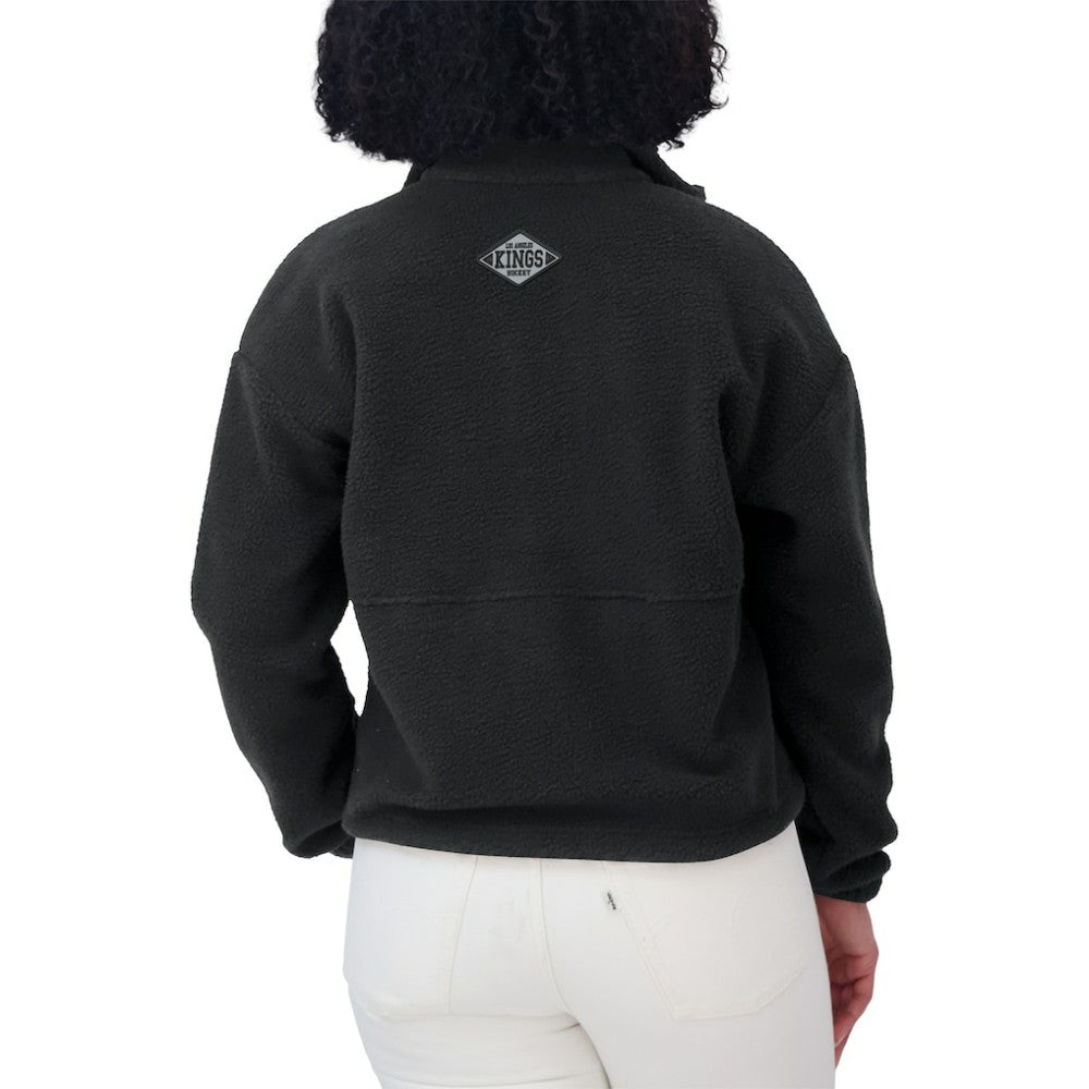Los Angeles Kings WEAR by Erin Andrews Women's Polar Fleece Half-Zip Jacket - Black | US 201429678
