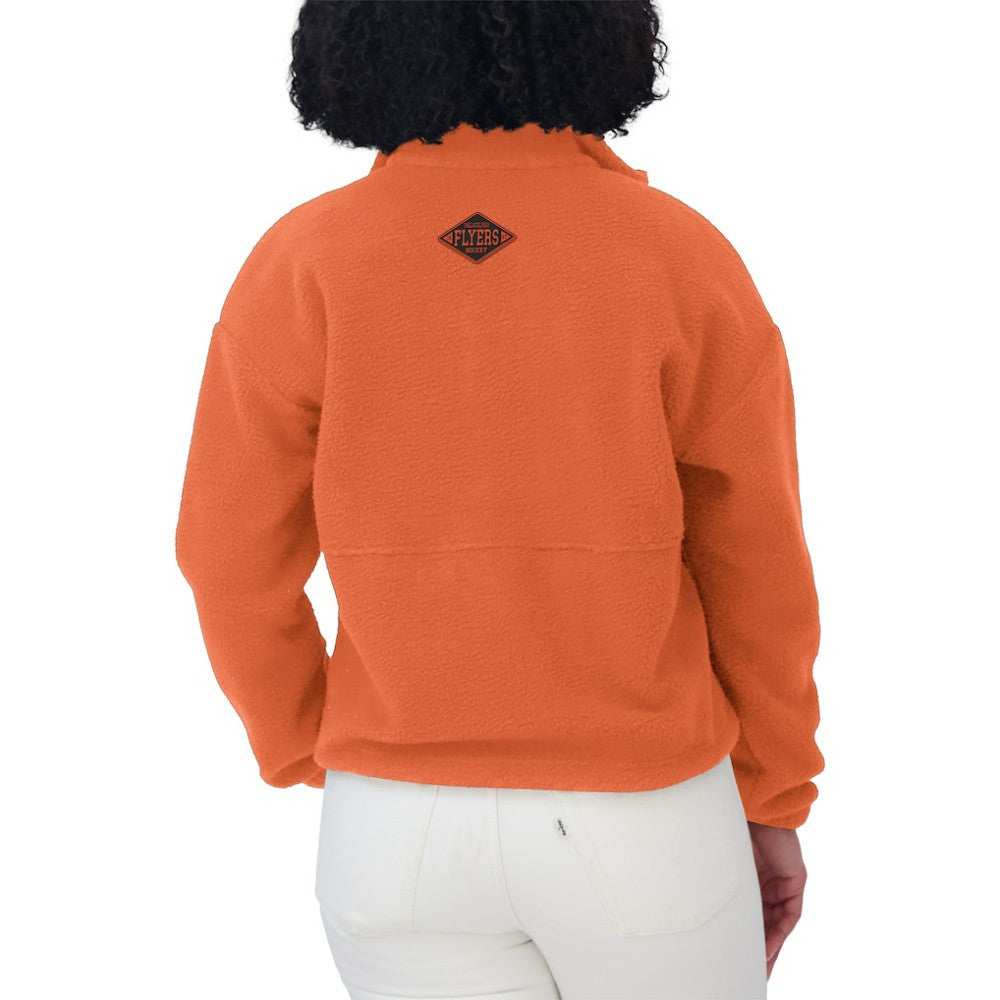 Philadelphia Flyers WEAR by Erin Andrews Women's Polar Fleece Half-Zip Jacket - Orange | US 201429679