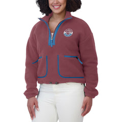 Colorado Avalanche WEAR by Erin Andrews Women's Polar Fleece Half-Zip Jacket - Burgundy | US 201429685