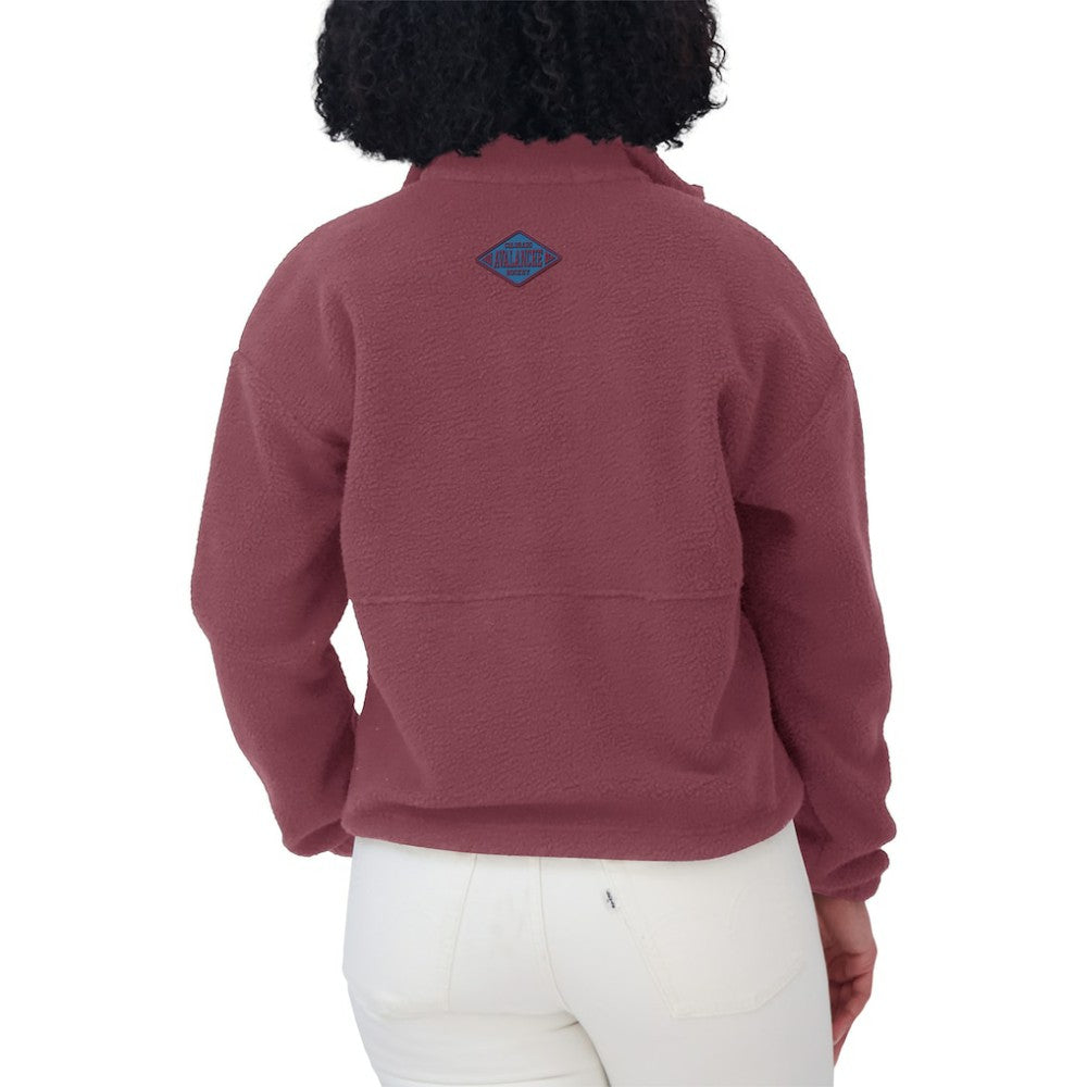 Colorado Avalanche WEAR by Erin Andrews Women's Polar Fleece Half-Zip Jacket - Burgundy | US 201429685