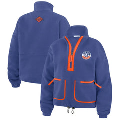 New York Islanders WEAR by Erin Andrews Women's Polar Fleece Half-Zip Jacket - Royal | US 201429686