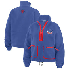 New York Rangers WEAR by Erin Andrews Women's Polar Fleece Half-Zip Jacket - Blue | US 201429687