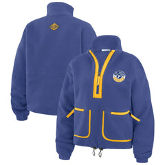St. Louis Blues WEAR by Erin Andrews Women's Polar Fleece Half-Zip Jacket - Blue | US 201429689