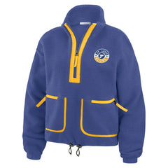 St. Louis Blues WEAR by Erin Andrews Women's Polar Fleece Half-Zip Jacket - Blue | US 201429689