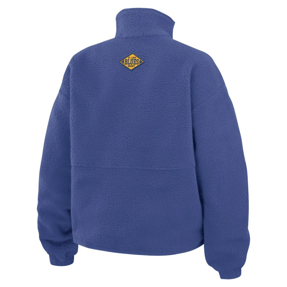 St. Louis Blues WEAR by Erin Andrews Women's Polar Fleece Half-Zip Jacket - Blue | US 201429689