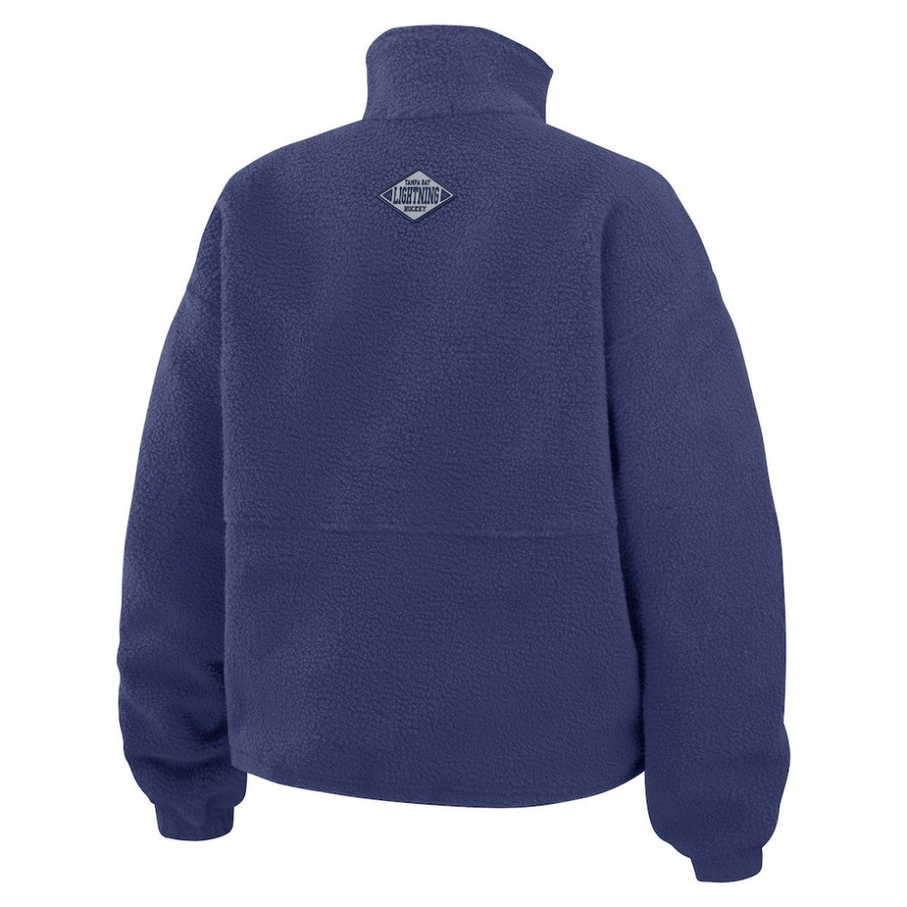 Tampa Bay Lightning WEAR by Erin Andrews Women's Polar Fleece Half-Zip Jacket - Blue | US 201429692