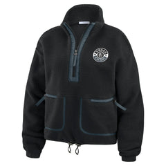 Vegas Golden Knights WEAR by Erin Andrews Women's Polar Fleece Half-Zip Jacket - Black | US 201429694