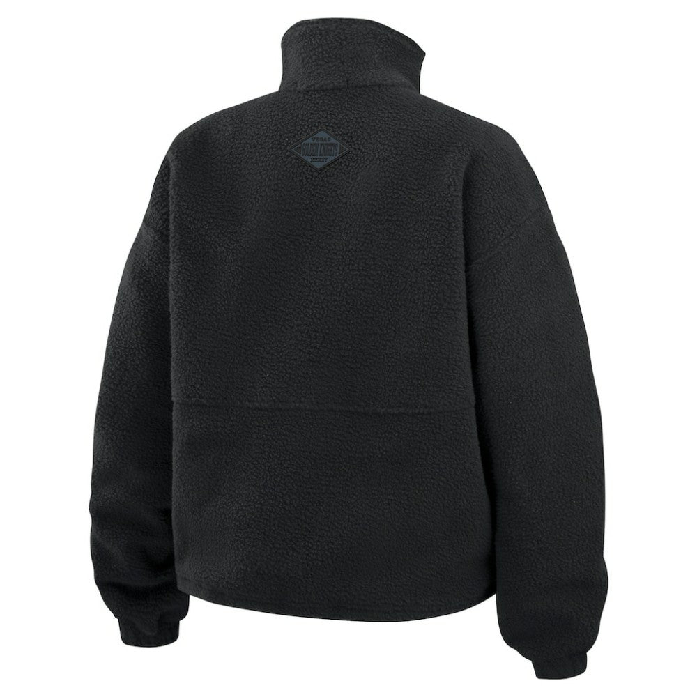 Vegas Golden Knights WEAR by Erin Andrews Women's Polar Fleece Half-Zip Jacket - Black | US 201429694