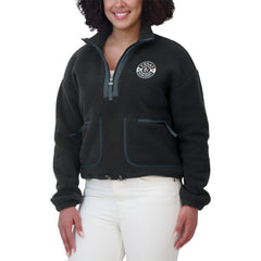 Vegas Golden Knights WEAR by Erin Andrews Women's Polar Fleece Half-Zip Jacket - Black | US 201429694