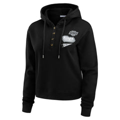 Los Angeles Kings WEAR by Erin Andrews Women's Waffle-Knit Pullover Hoodie - Black | US 201429703