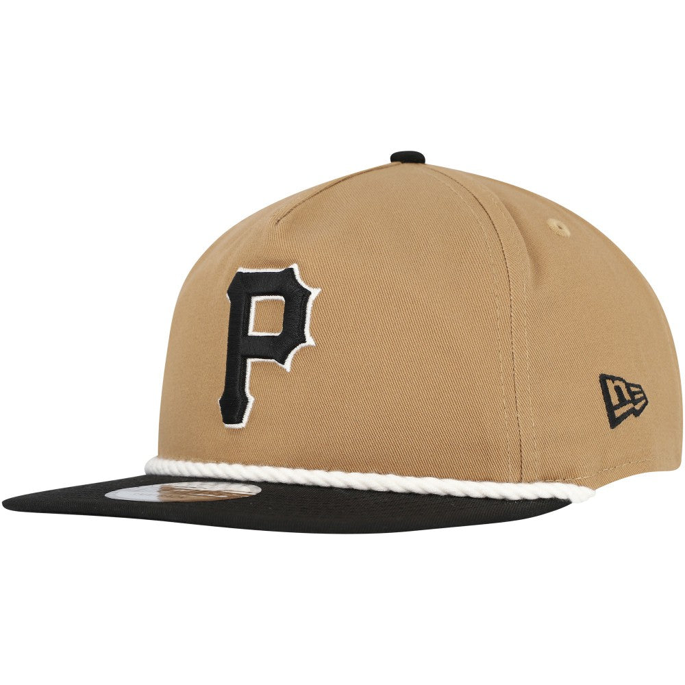 Pittsburgh Pirates New Era Golfer Snapback Hat - Khaki/Black Hats