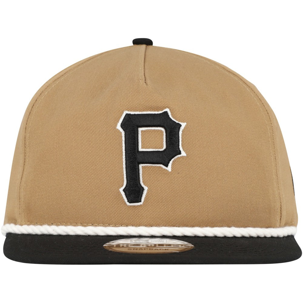 Pittsburgh Pirates New Era Golfer Snapback Hat - Khaki/Black Hats