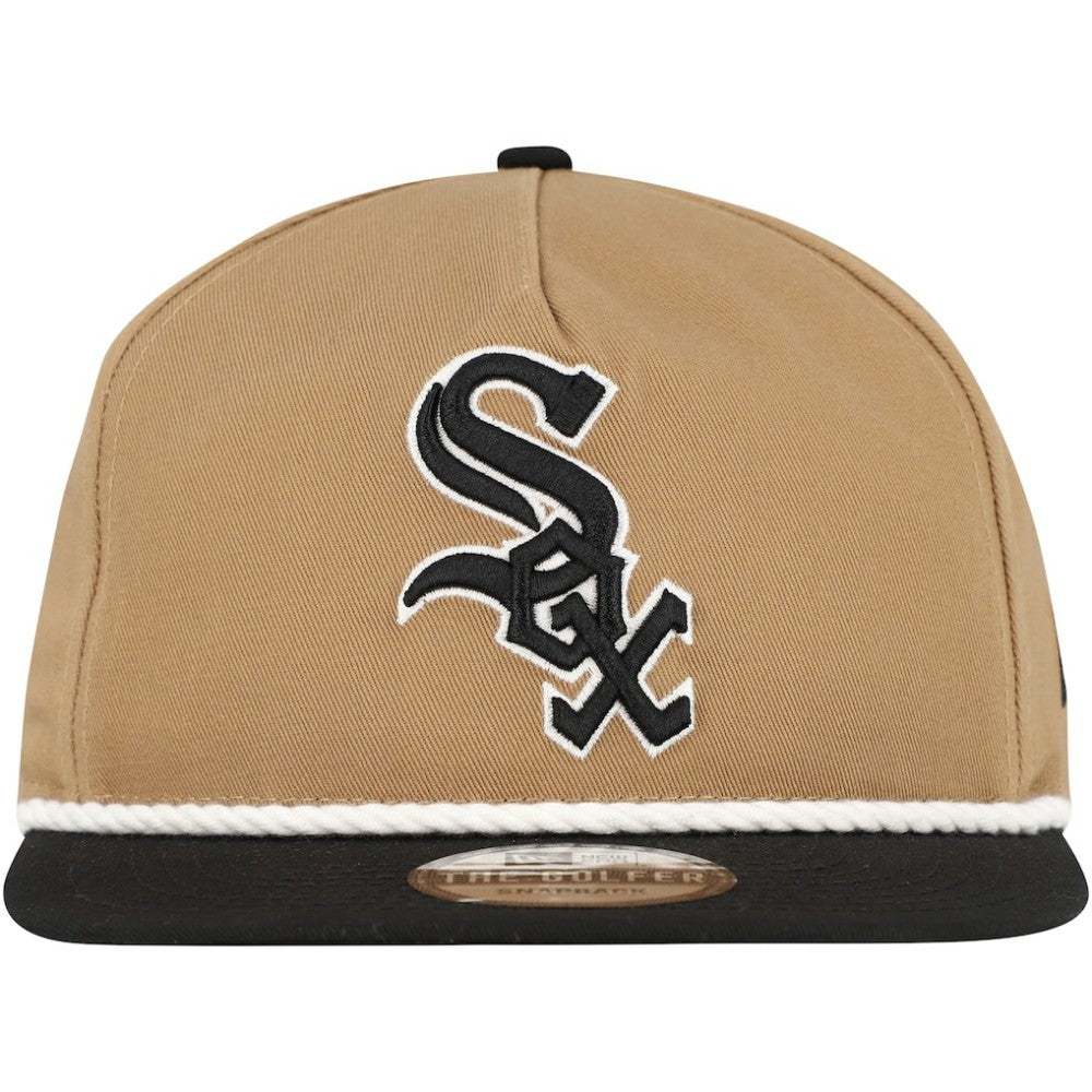 Chicago White Sox New Era Golfer Snapback Hat - Khaki/Black Hats