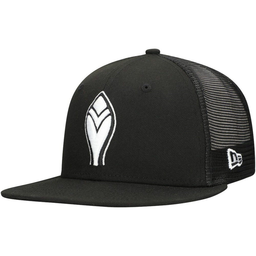 Atlanta Braves New Era 59FIFTY Trucker Fitted Hat - Black Hats
