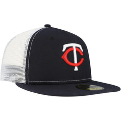Minnesota Twins New Era Team Color 59FIFTY Trucker Fitted Hat - Navy Hats