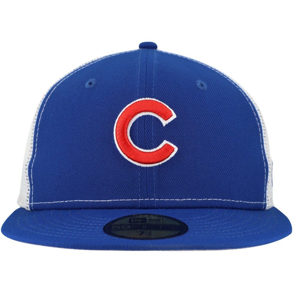 Chicago Cubs New Era Team Color 59FIFTY Trucker Fitted Hat - Royal Hats