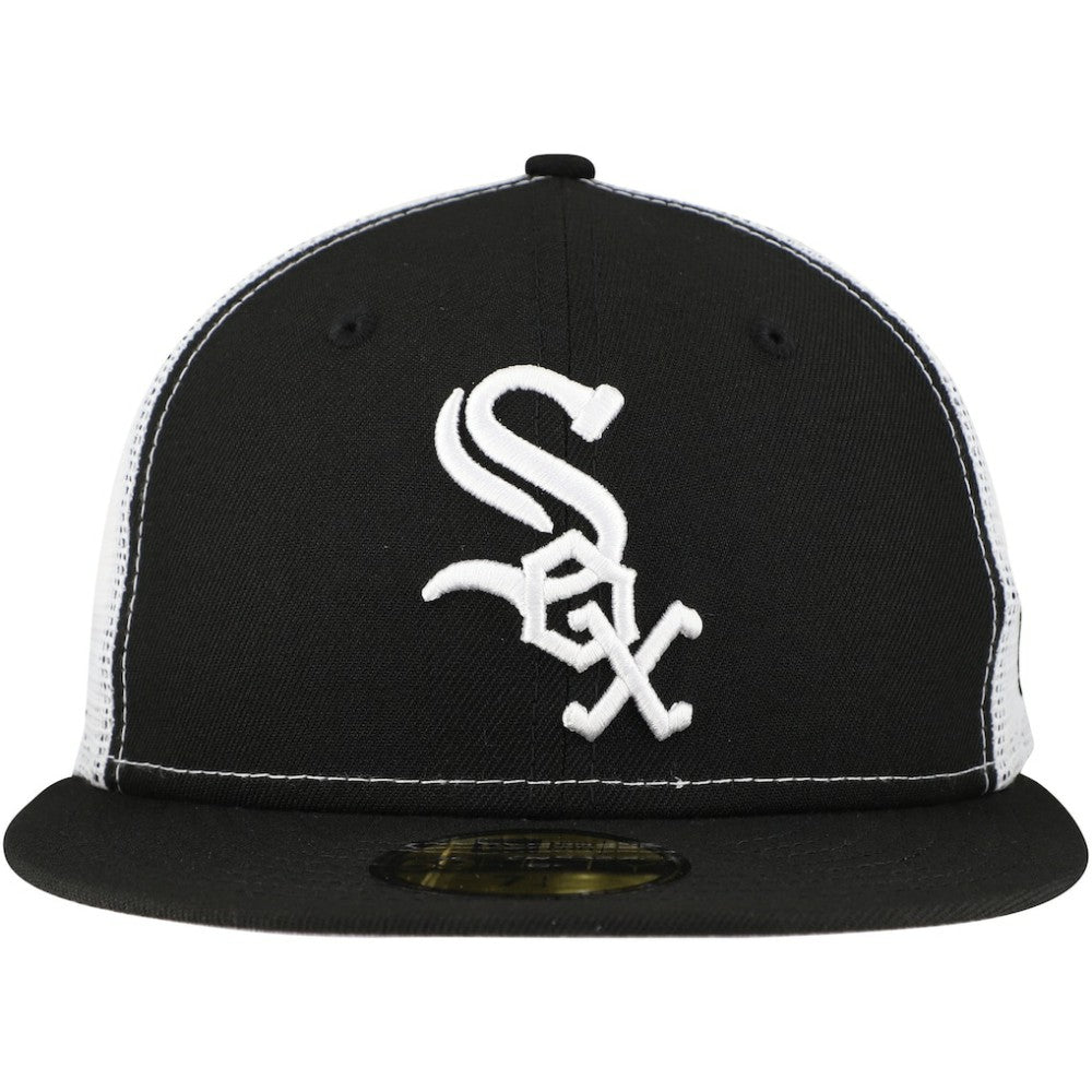 Chicago White Sox New Era Team Color 59FIFTY Trucker Fitted Hat - Black Hats