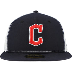 Cleveland Guardians New Era Team Color 59FIFTY Trucker Fitted Hat - Navy Hats