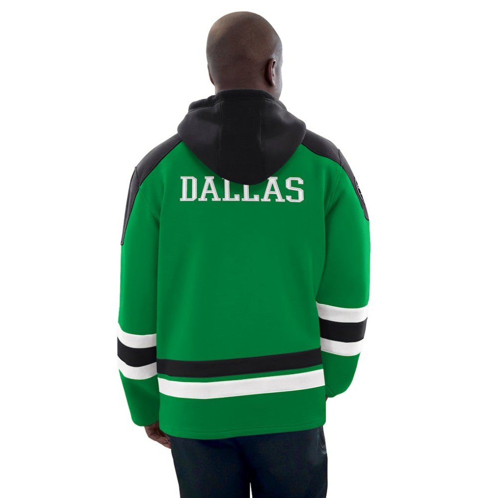 Dallas Stars Starter Hockey Pullover Hoodie - Kelly Green/Black | US 201432140