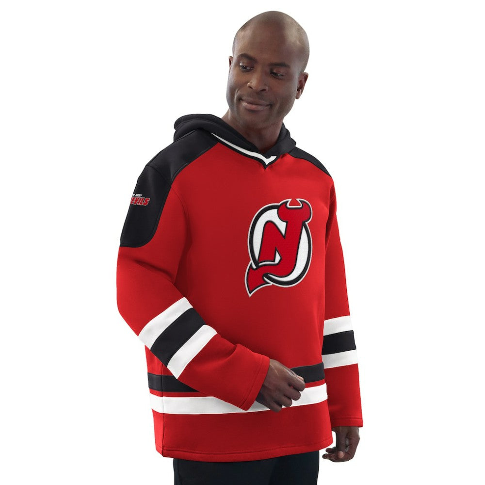 New Jersey Devils Starter Hockey Pullover Hoodie - Red/Black | US 201432141