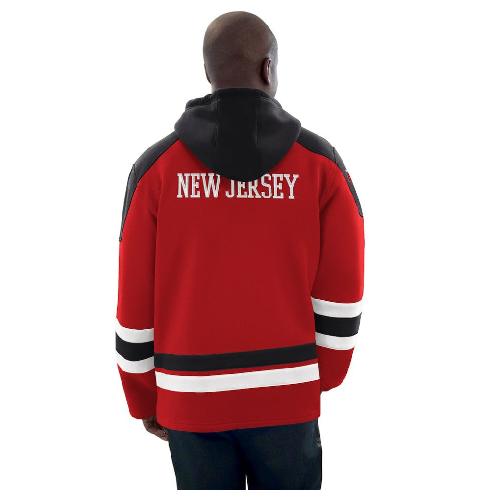 New Jersey Devils Starter Hockey Pullover Hoodie - Red/Black | US 201432141