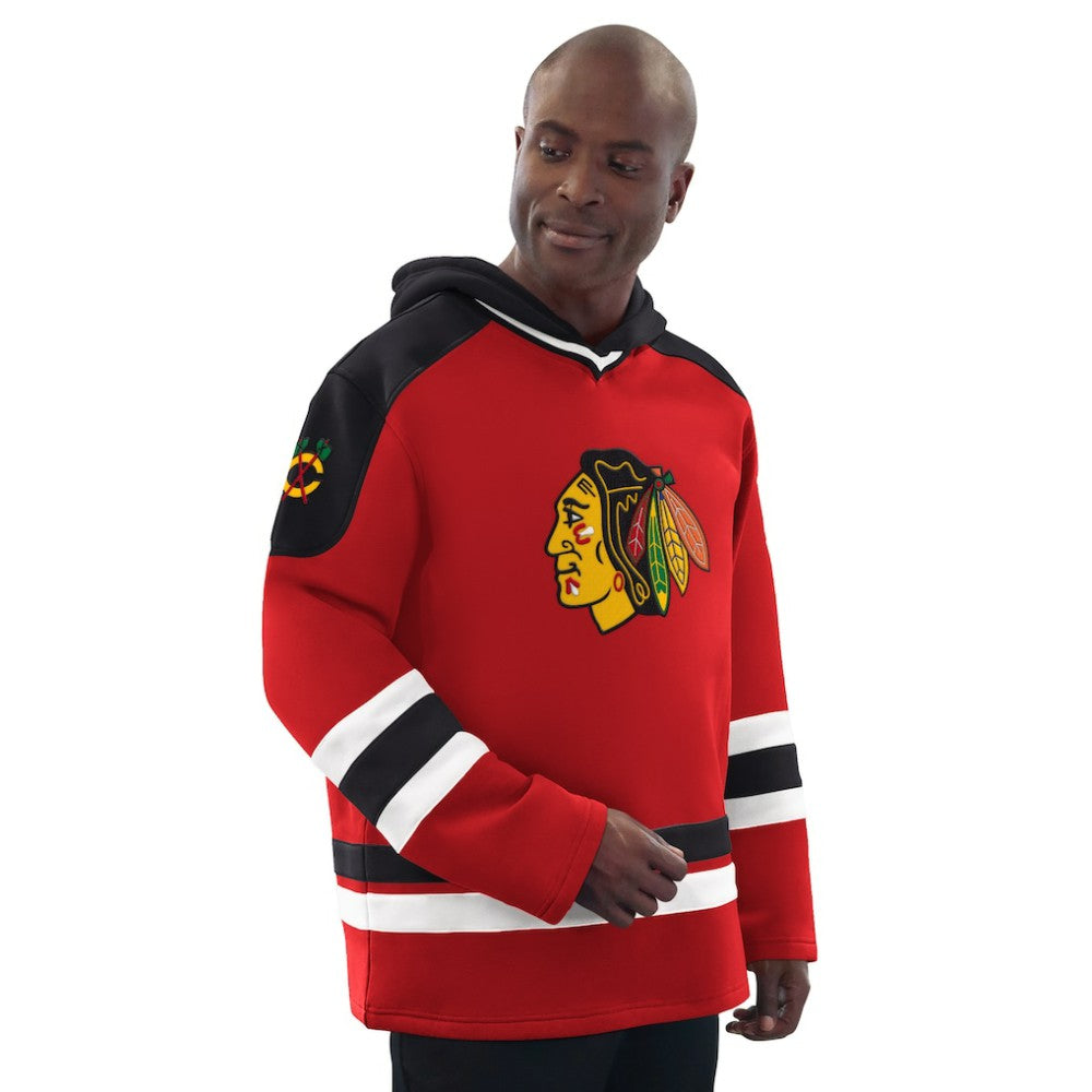 Chicago Blackhawks Starter Hockey Pullover Hoodie - Red/Black | US 201432145