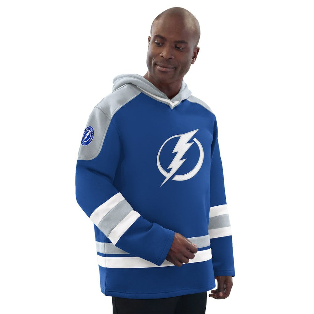 Tampa Bay Lightning Starter Hockey Pullover Hoodie - Blue/Gray | US 201432156