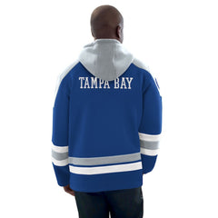 Tampa Bay Lightning Starter Hockey Pullover Hoodie - Blue/Gray | US 201432156