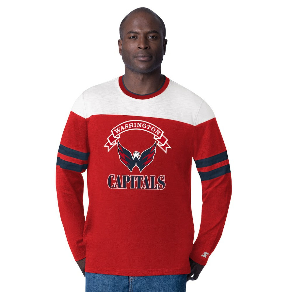 Washington Capitals Starter Blitz Durene Long Sleeve T-Shirt - Red | US 201432175