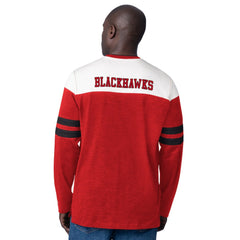 Chicago Blackhawks Starter Blitz Durene Long Sleeve T-Shirt - Red | US 201432178