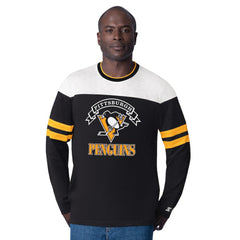 Pittsburgh Penguins Starter Blitz Durene Long Sleeve T-Shirt - Black | US 201432182