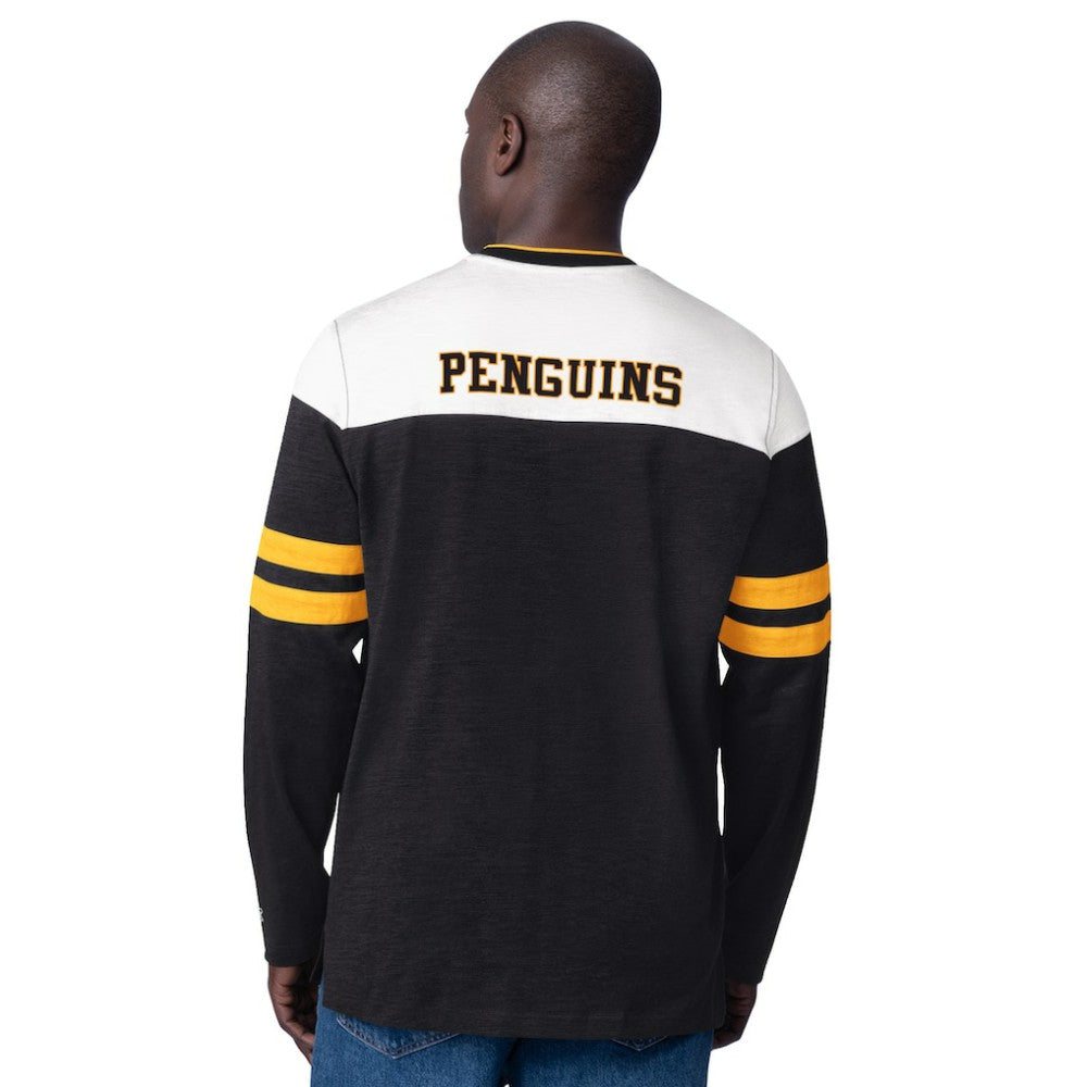 Pittsburgh Penguins Starter Blitz Durene Long Sleeve T-Shirt - Black | US 201432182
