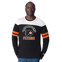 Philadelphia Flyers Starter Blitz Durene Long Sleeve T-Shirt - Black | US 201432184
