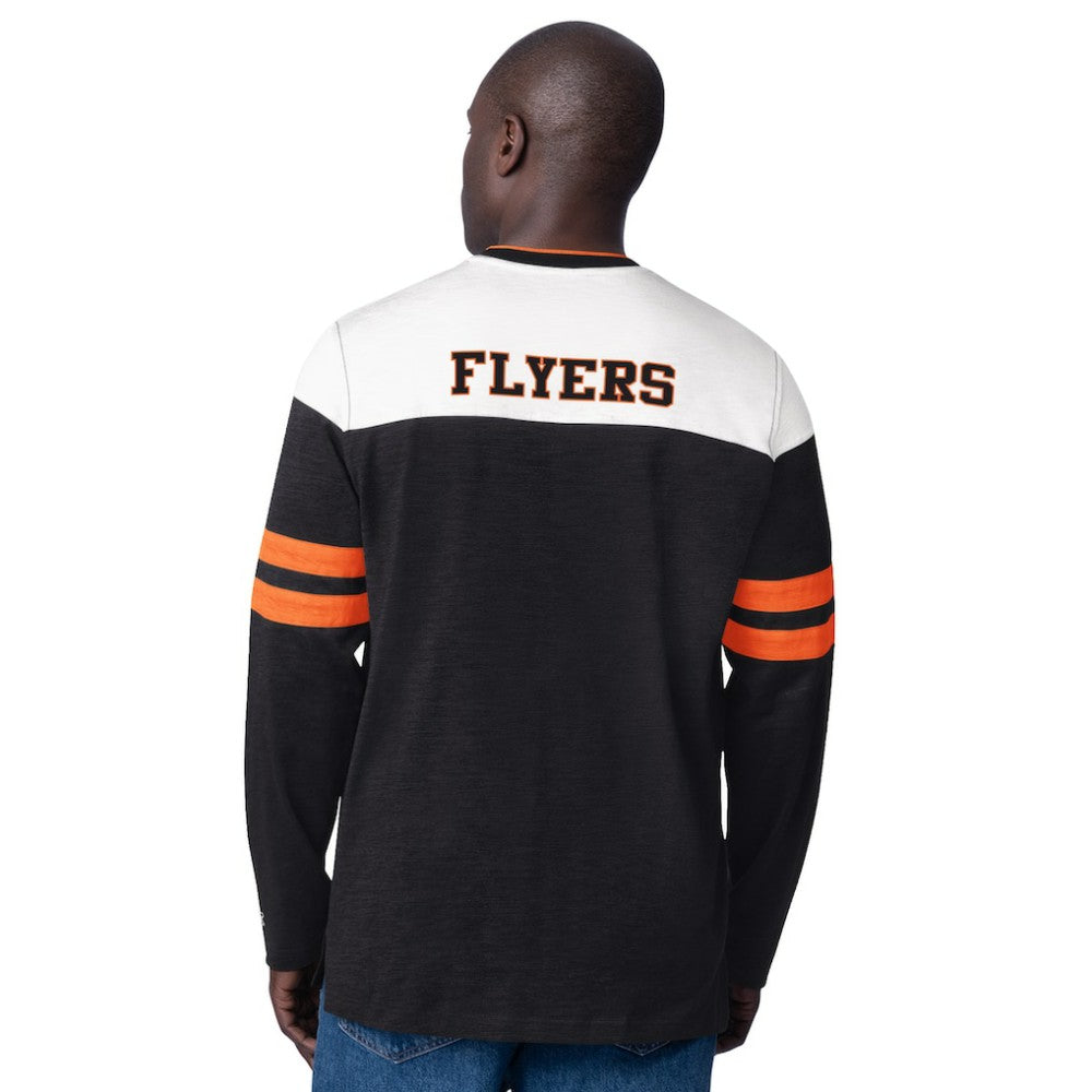 Philadelphia Flyers Starter Blitz Durene Long Sleeve T-Shirt - Black | US 201432184