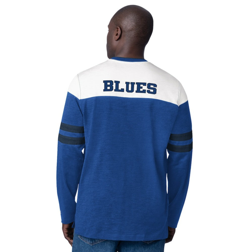 St. Louis Blues Starter Blitz Durene Long Sleeve T-Shirt - Blue | US 201432186