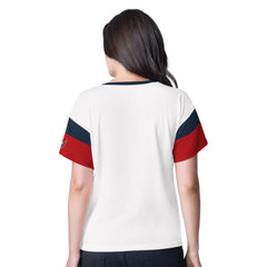 Washington Capitals G-III 4Her by Carl Banks Women's Rink Oversized Rhinestone V-Neck T-Shirt - White | US 201432651