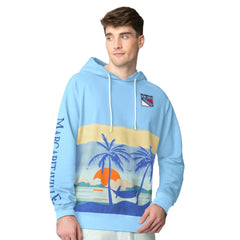 New York Rangers Margaritaville Island Dream Peached Pullover Hoodie - Blue | US 201432730