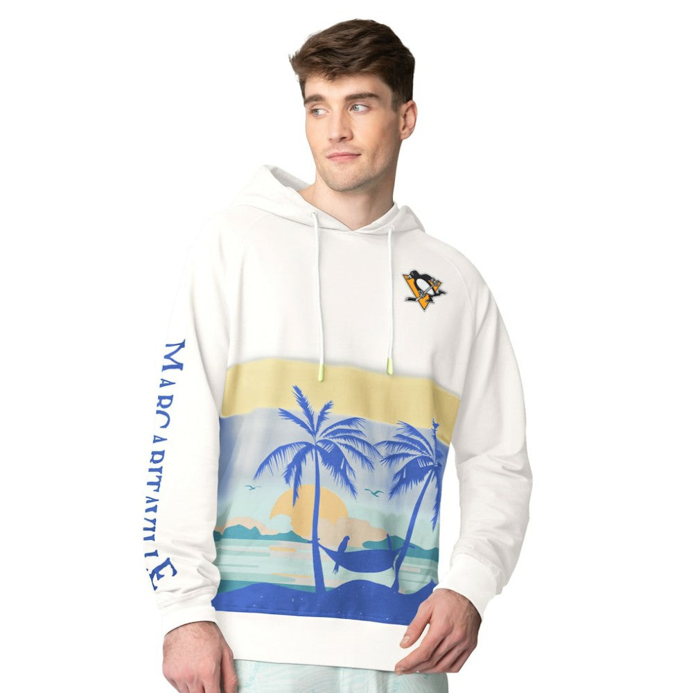 Pittsburgh Penguins Margaritaville Island Dream Peached Pullover Hoodie - Cream | US 201432732
