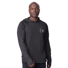 Philadelphia Flyers MSX by Michael Strahan Fast Track Raglan Long Sleeve Hoodie T-Shirt - Black | US 201432758