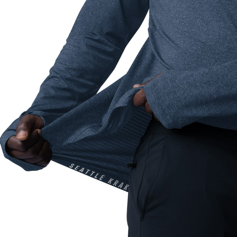 Seattle Kraken MSX by Michael Strahan Fast Track Raglan Long Sleeve Hoodie T-Shirt - Deep Sea Blue | US 201432771