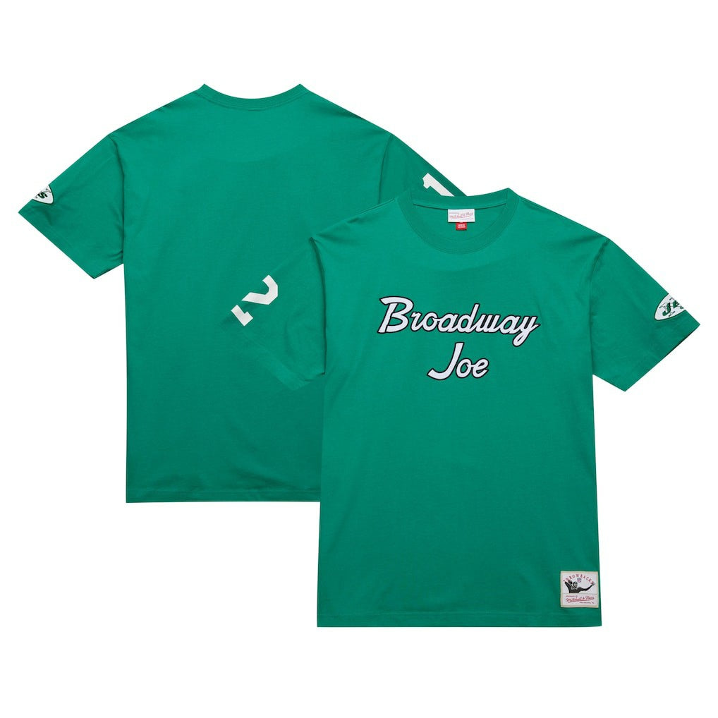 Joe Namath New York Jets Retired Player Nickname T-Shirt - Kelly Green T-shirts