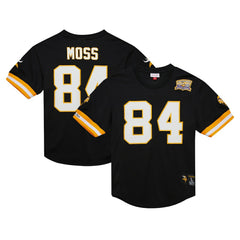 Randy Moss Minnesota Vikings Retired Player Name & Number Mesh Top - Black Tops