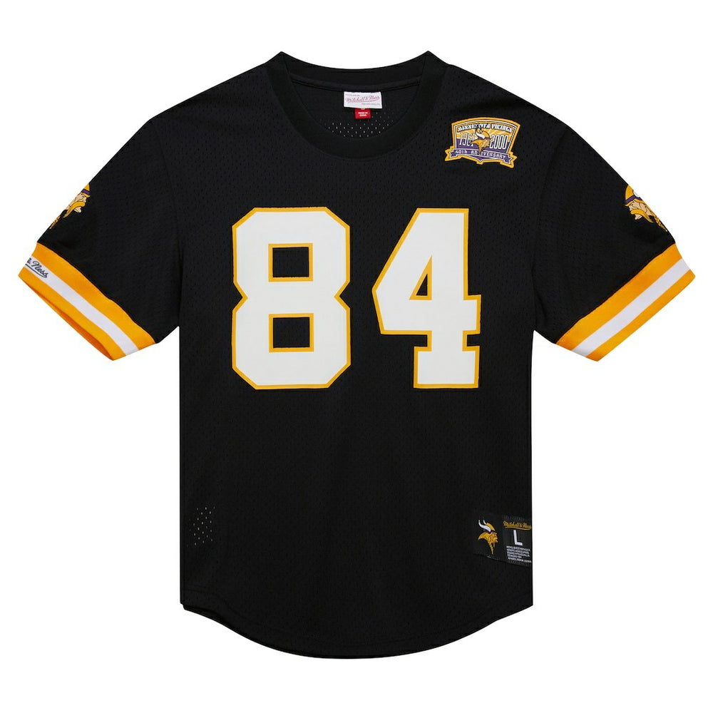 Randy Moss Minnesota Vikings Retired Player Name & Number Mesh Top - Black Tops