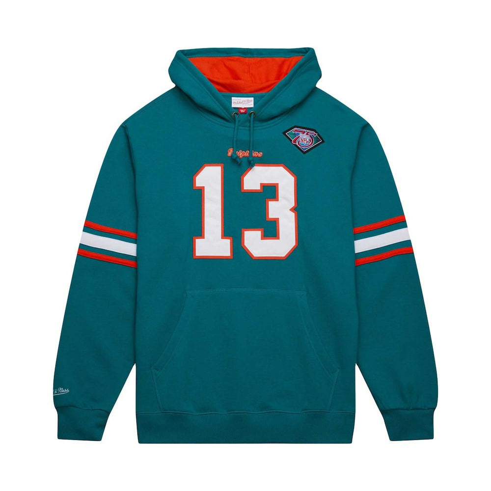 Dan Marino Miami Dolphins Retired Player Name & Number Pullover Hoodie - Aqua Hoodies