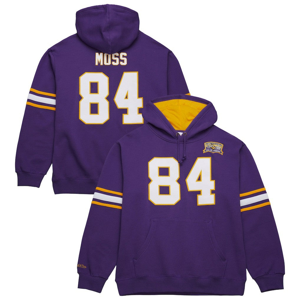 Randy Moss Minnesota Vikings Retired Player Name & Number Pullover Hoodie - Purple Hoodies