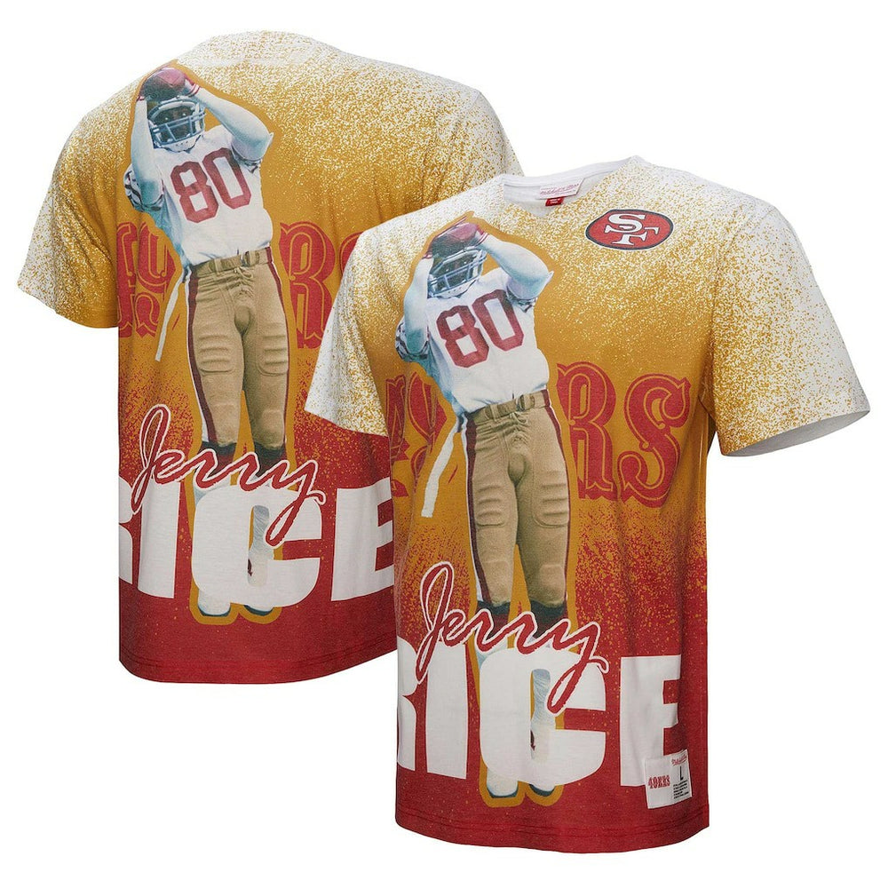 Jerry Rice San Francisco 49ers Burst Retired Player T-Shirt - Gray T-shirts