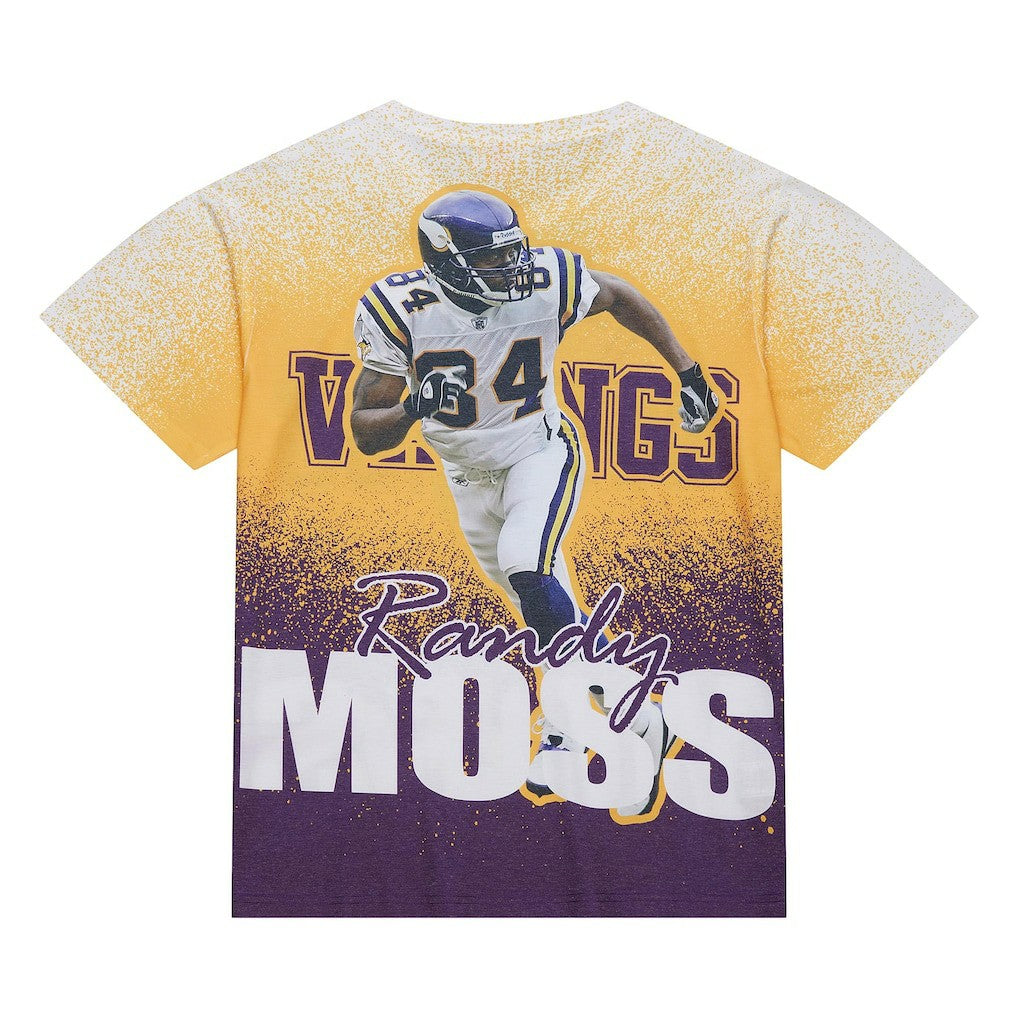 Randy Moss Minnesota Vikings Burst Retired Player T-Shirt - Gray T-shirts