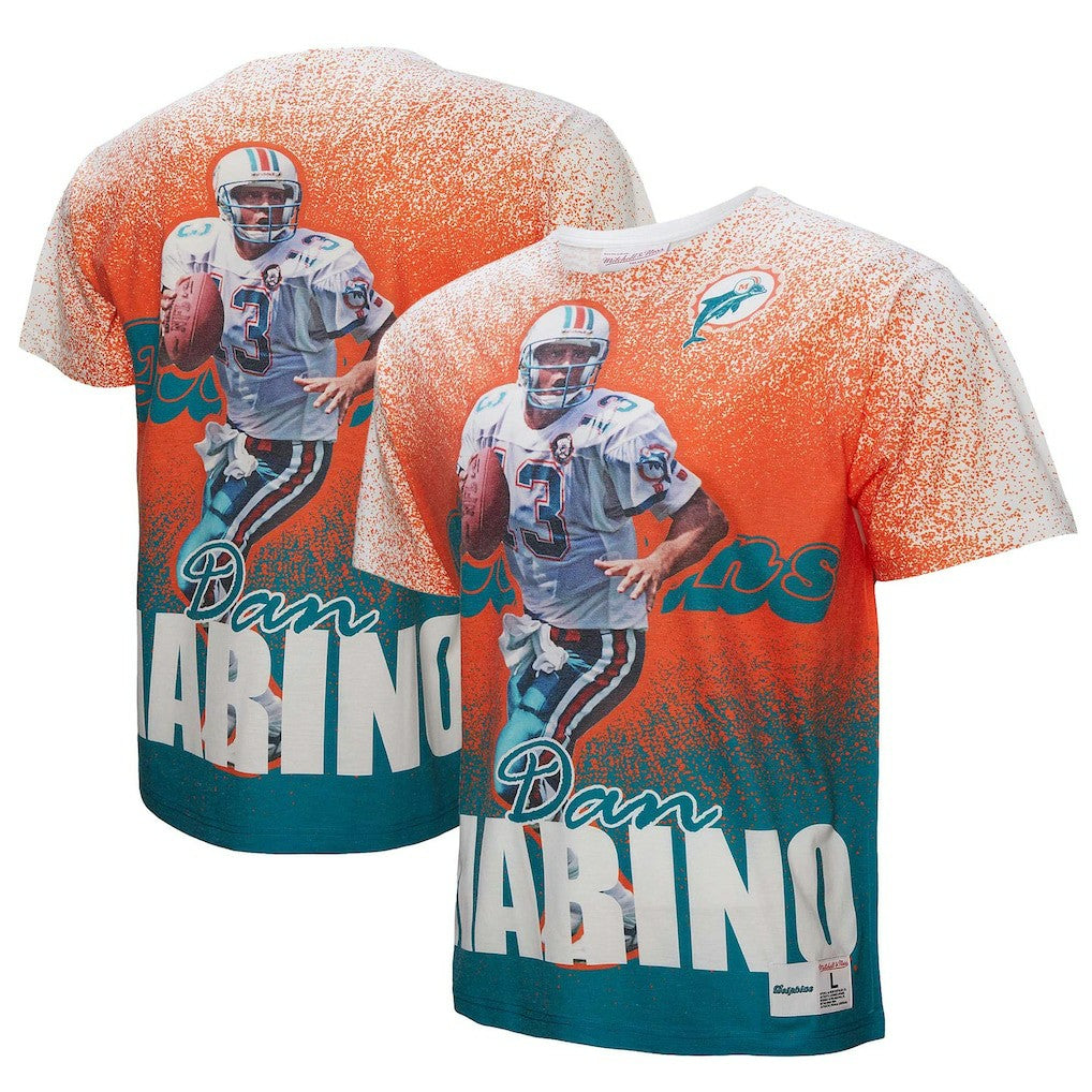 Dan Marino Miami Dolphins Burst Retired Player T-Shirt - White T-shirts