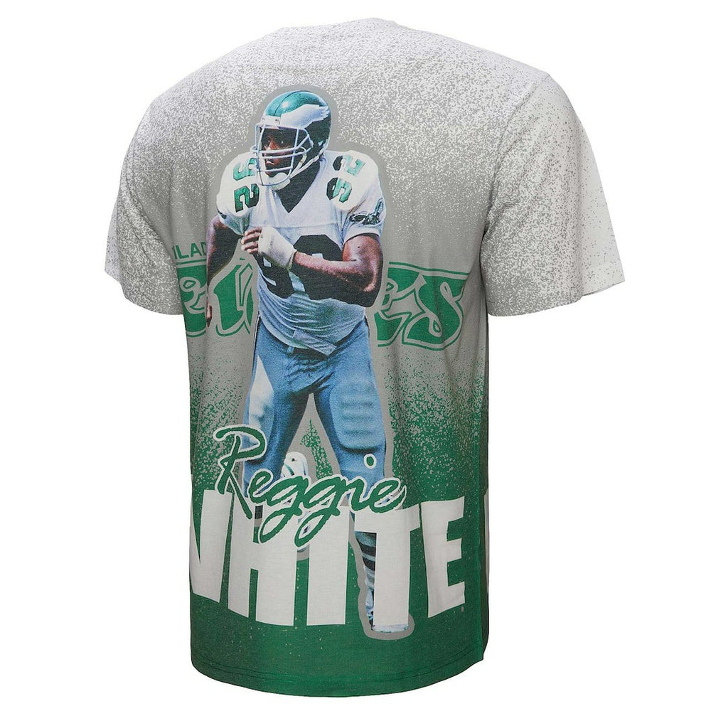 Reggie White Philadelphia Eagles Burst Retired Player T-Shirt - Gray T-shirts